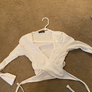 White brandy Melville tie top